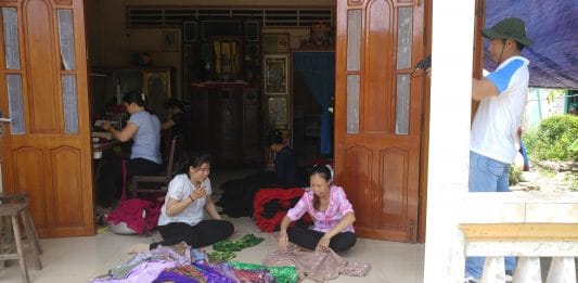 The industrial sewing group model – Go Cong Town in 2018